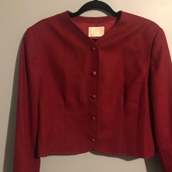 Pendleton 100% virgin wool button up red blazer - Picture 2 of 6